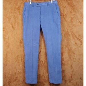 PAISLEY & GRAY Pants Mens 32x32 Blue Corduroy Tailored Fit Stretch Trouser